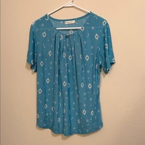 Jon & Anna Blue Patterned Women's Blouse